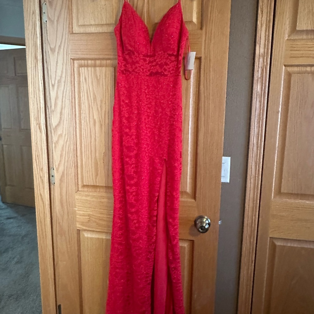 NWT Red Lace Long Dress